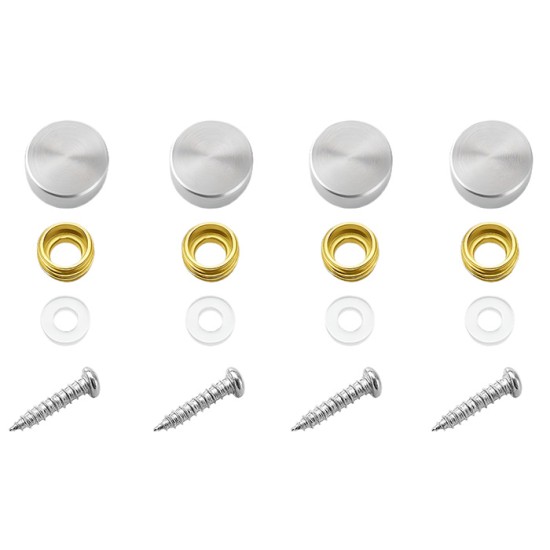Ø16mm RVS AFDEKKAPJES (4 stuks zilver kleur)