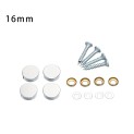 Ø16mm RVS AFDEKKAPJES (4 stuks zilver kleur)