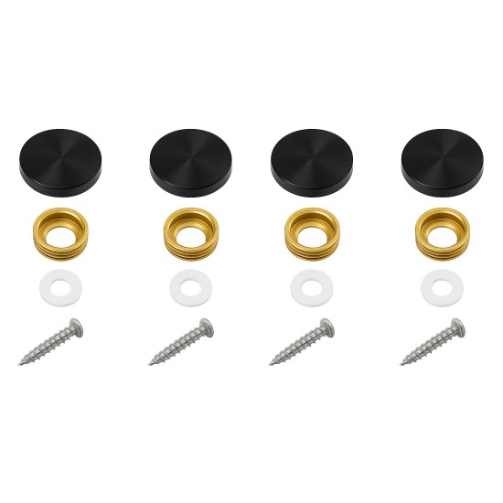 Ø16mm AFDEKKAPJES (4 stuks zwart kleur)