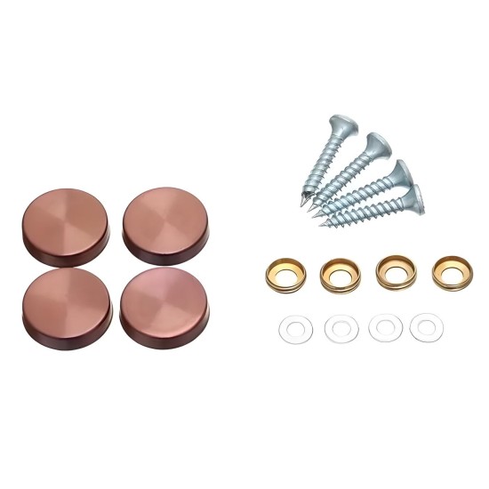 Ø19mm AFDEKKAPJES (4 stuks brons kleur)