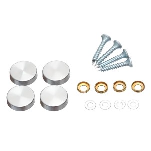 Ø19mm AFDEKKAPJES (4 stuks zilver kleur)