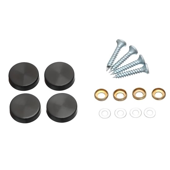 Ø19mm AFDEKKAPJES (4 stuks zwart kleur)