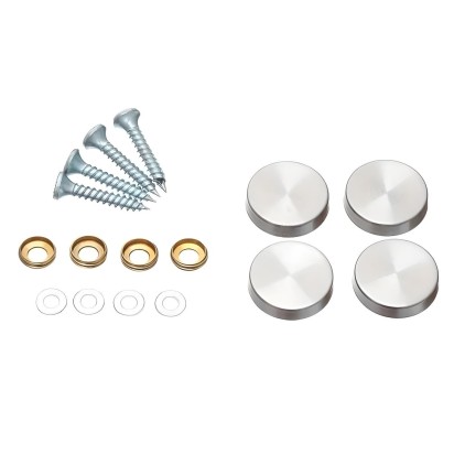 Ø22mm AFDEKKAPJES (4 stuks zilver kleur)