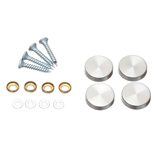 Ø22mm AFDEKKAPJES (4 stuks zilver kleur)
