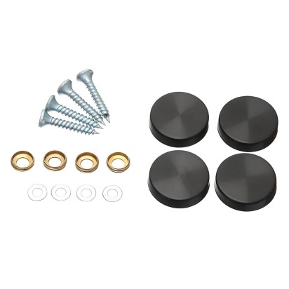 Ø22mm AFDEKKAPJES (4 stuks zwart kleur)