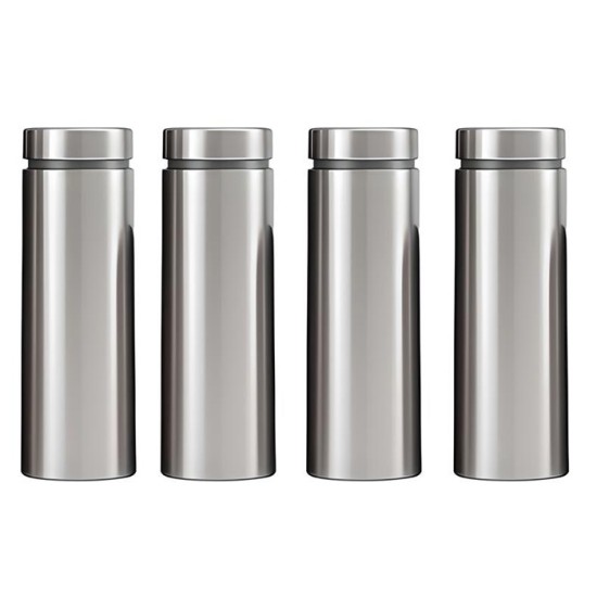 12x40mm RVS AFSTANDHOUDERS ( 4 stuks zilver kleur)