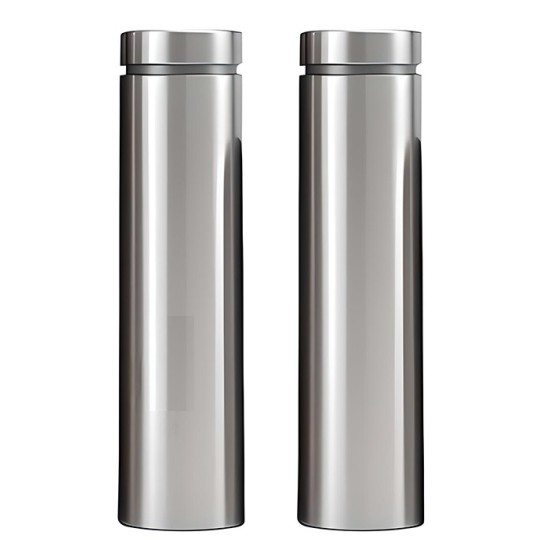 12x60mm RVS AFSTANDHOUDERS ( 2 stuks zilver kleur)