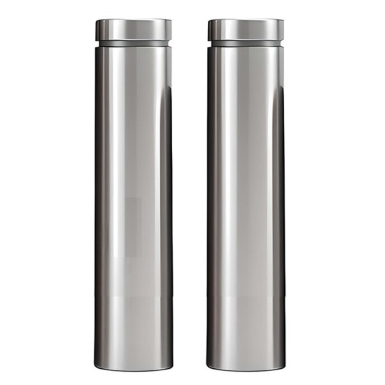 12x80mm RVS AFSTANDHOUDERS ( 2 stuks zilver kleur)
