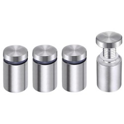 12x20mm RVS AFSTANDHOUDERS ( 4 stuks zilver kleur) 12x20mm RVS AFSTANDHOUDERS ( 4 stuks zilver kleur)