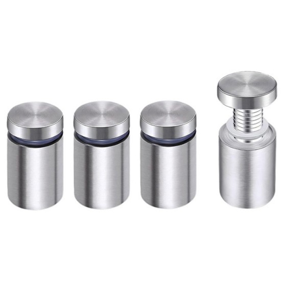 12x20mm RVS AFSTANDHOUDERS ( 4 stuks zilver kleur)