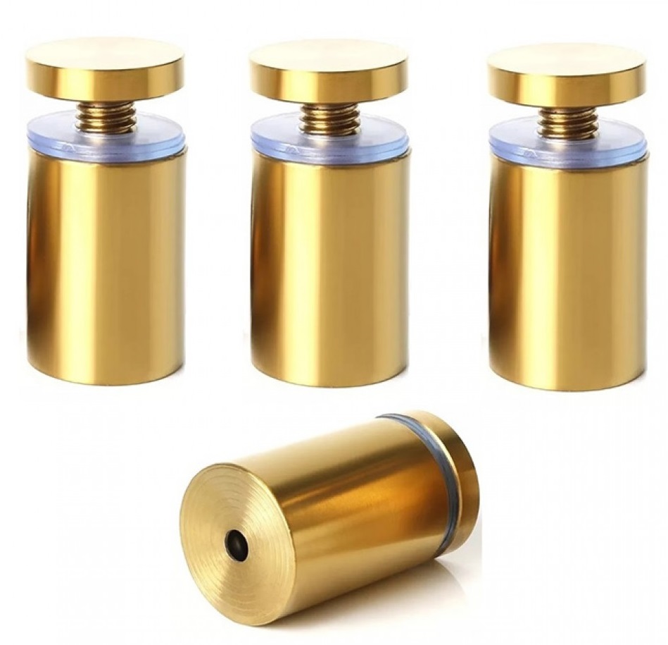 RVS afstandhouder goudkleur 12x20mm – luxe montage oplossing voor wanddecoratie