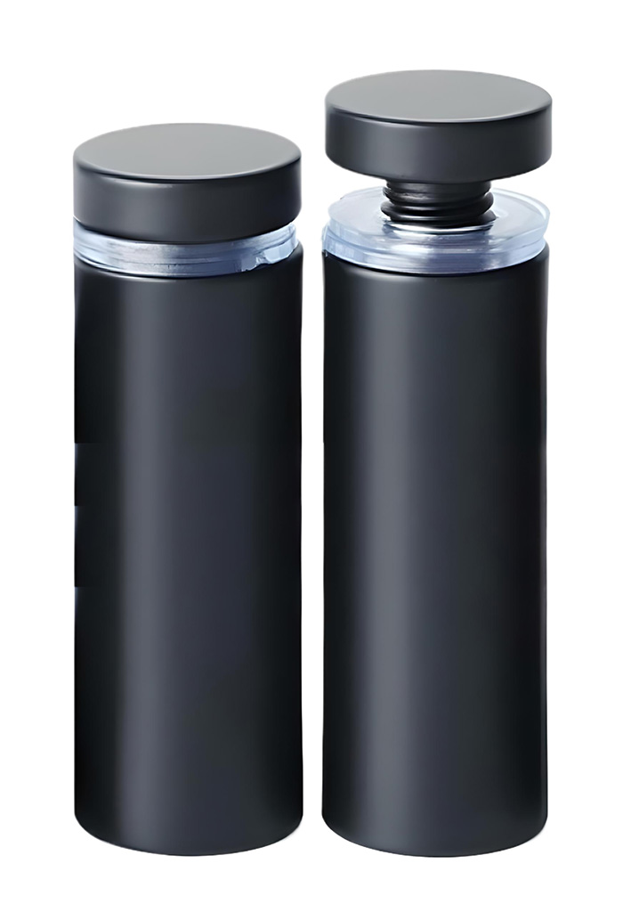 Afstandhouder zwart kleur 12x60mm – extra lange stijlvolle wandafstandhouder