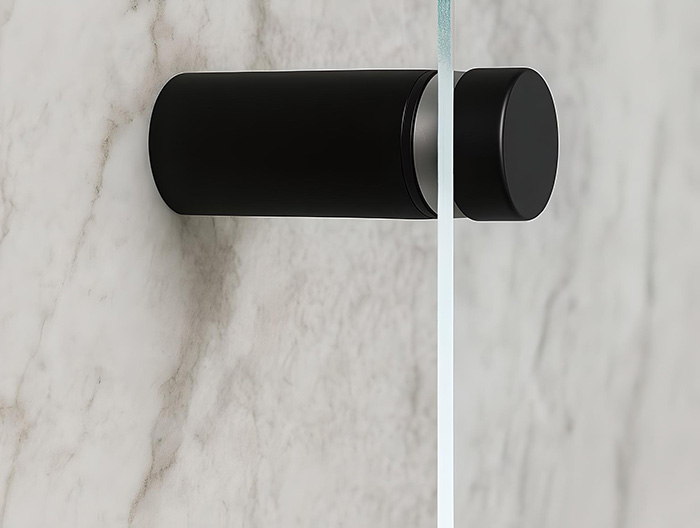 Zijaanzicht montage afstandhouder zwart 12x60mm – lange afstand voor dieptewerking